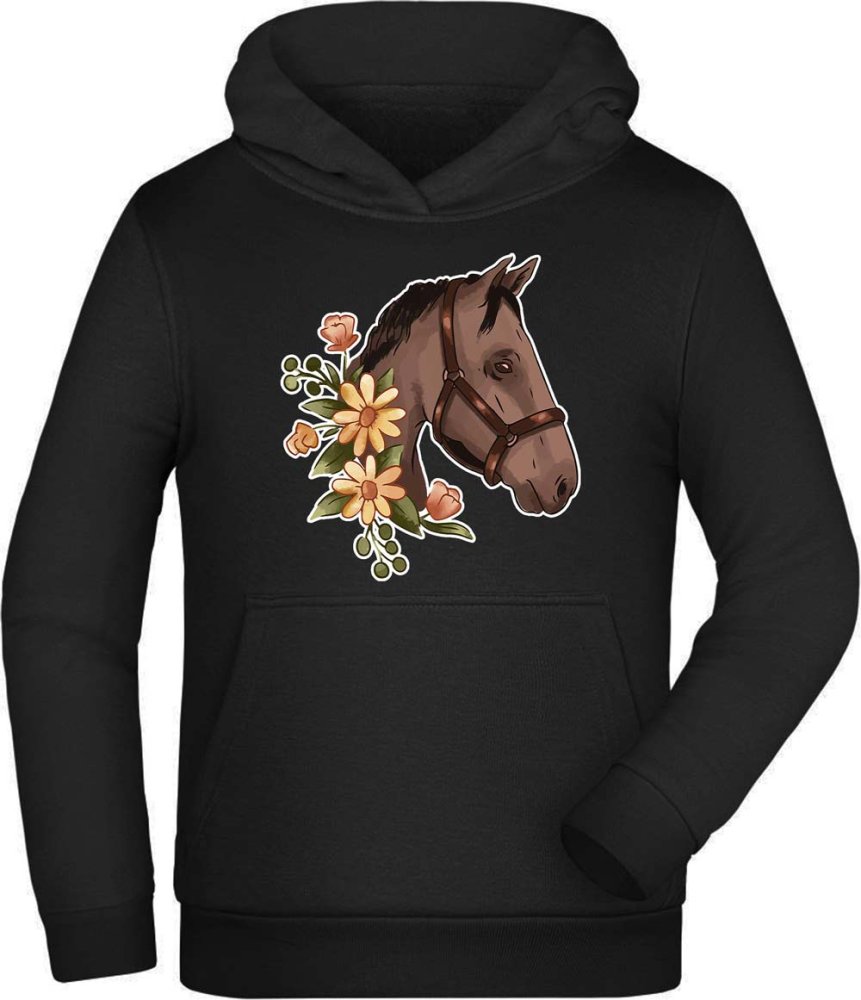 Horse hoodie for kids - hooded sweater silhouette with woman and horse